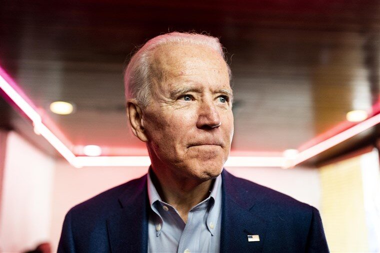 Click to enlarge Joe Biden in Los Angeles on March 3, 2020.