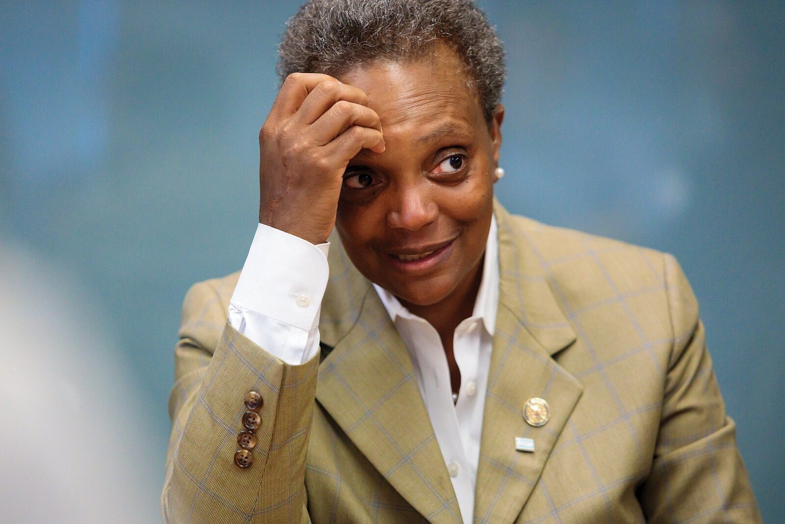 Click to enlarge Chicago Mayor Lori Lightfoot
