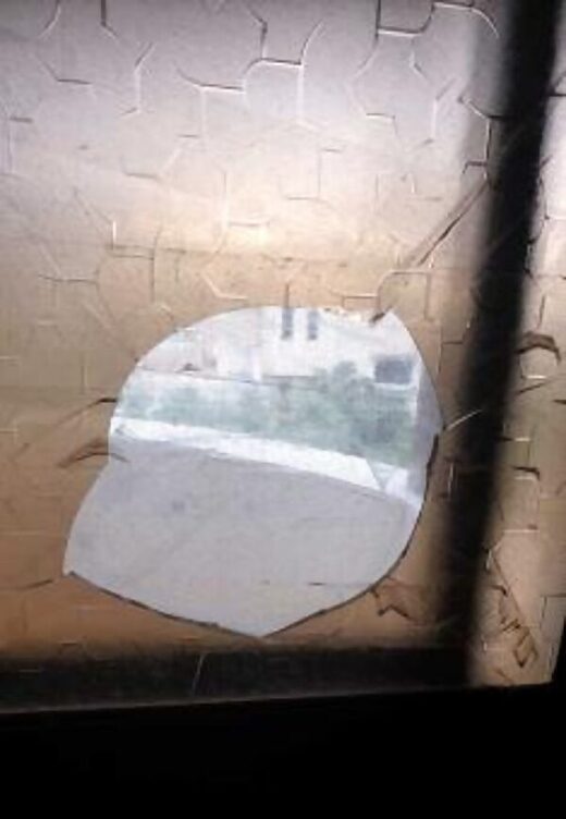 bullet window palestine