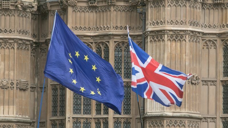 EU flag, UK flag, Union Jack, Flag of Europe