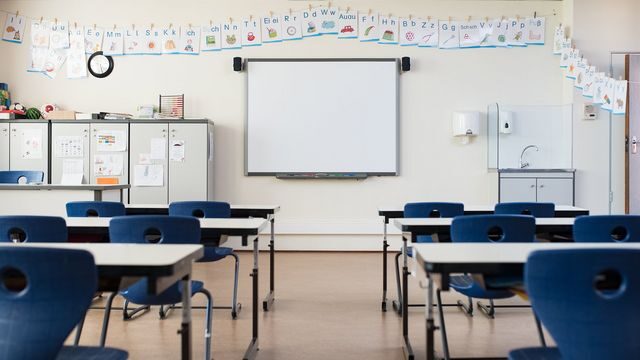 empty classroom