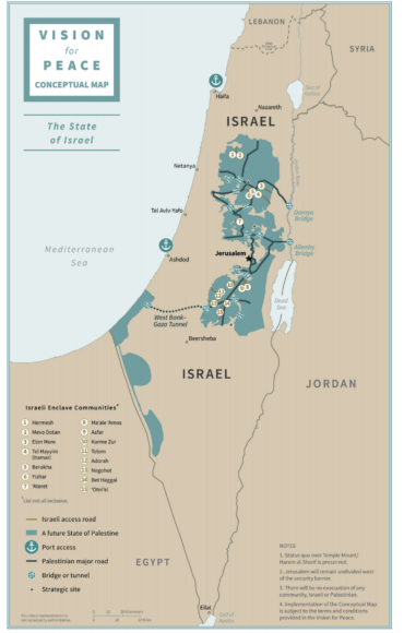 Click to enlarge future state of Israel and Palestine