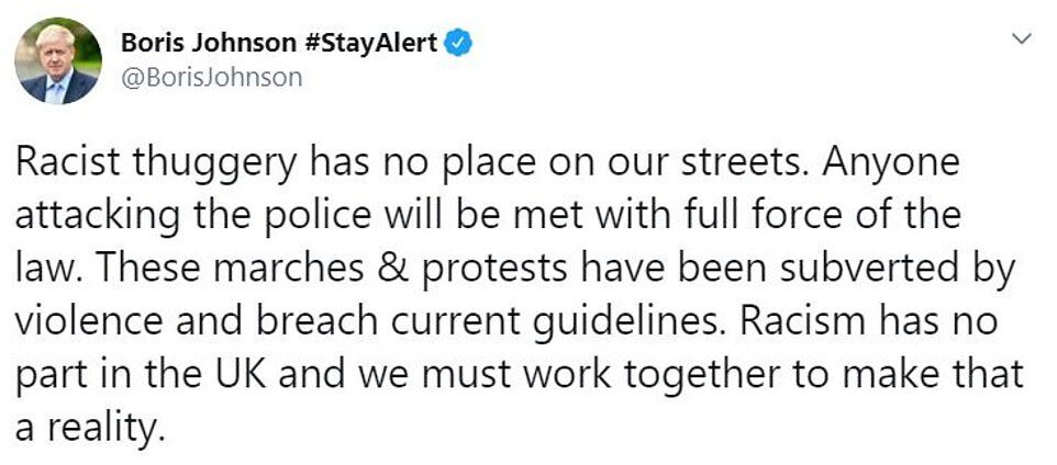 Click to enlarge bojo tweet BLM protests Jun 2020