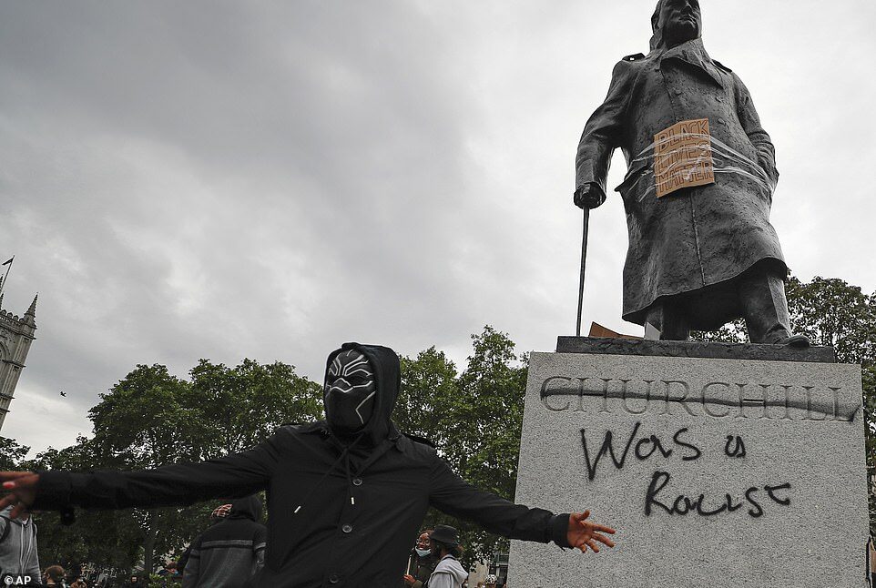 Click to enlarge Churchill racism graffiti