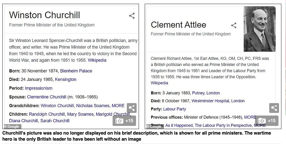 Click to enlarge Google ban Churchill