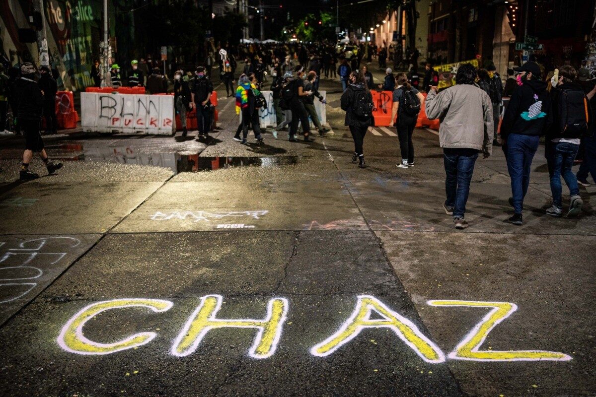 Click to enlarge CHAZ logo street