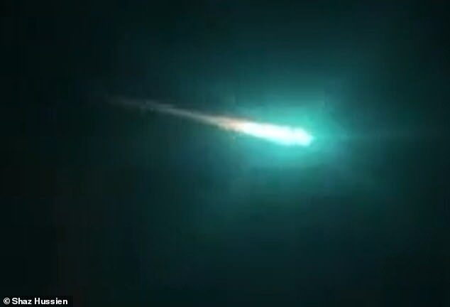 Green meteor fireball over WA