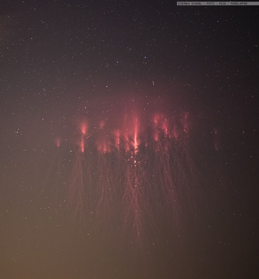 red sprites over Slovakia