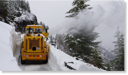 Crews are making good progress in plowing open the Going-to-the-Sun Road in Glacier National Park.