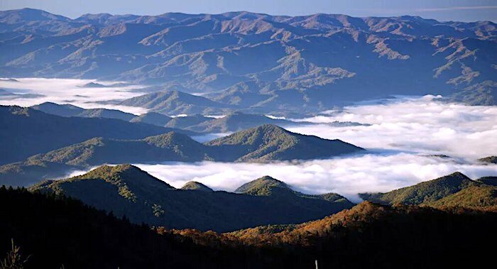Mountains clouds