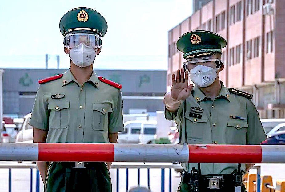 Click to enlarge Beijing paramilitary police