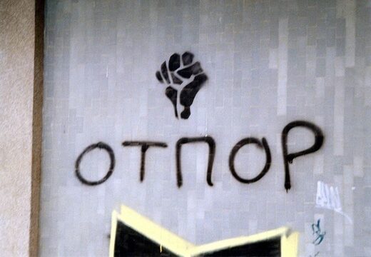 OTPOR sign Serbia color revolution CIA