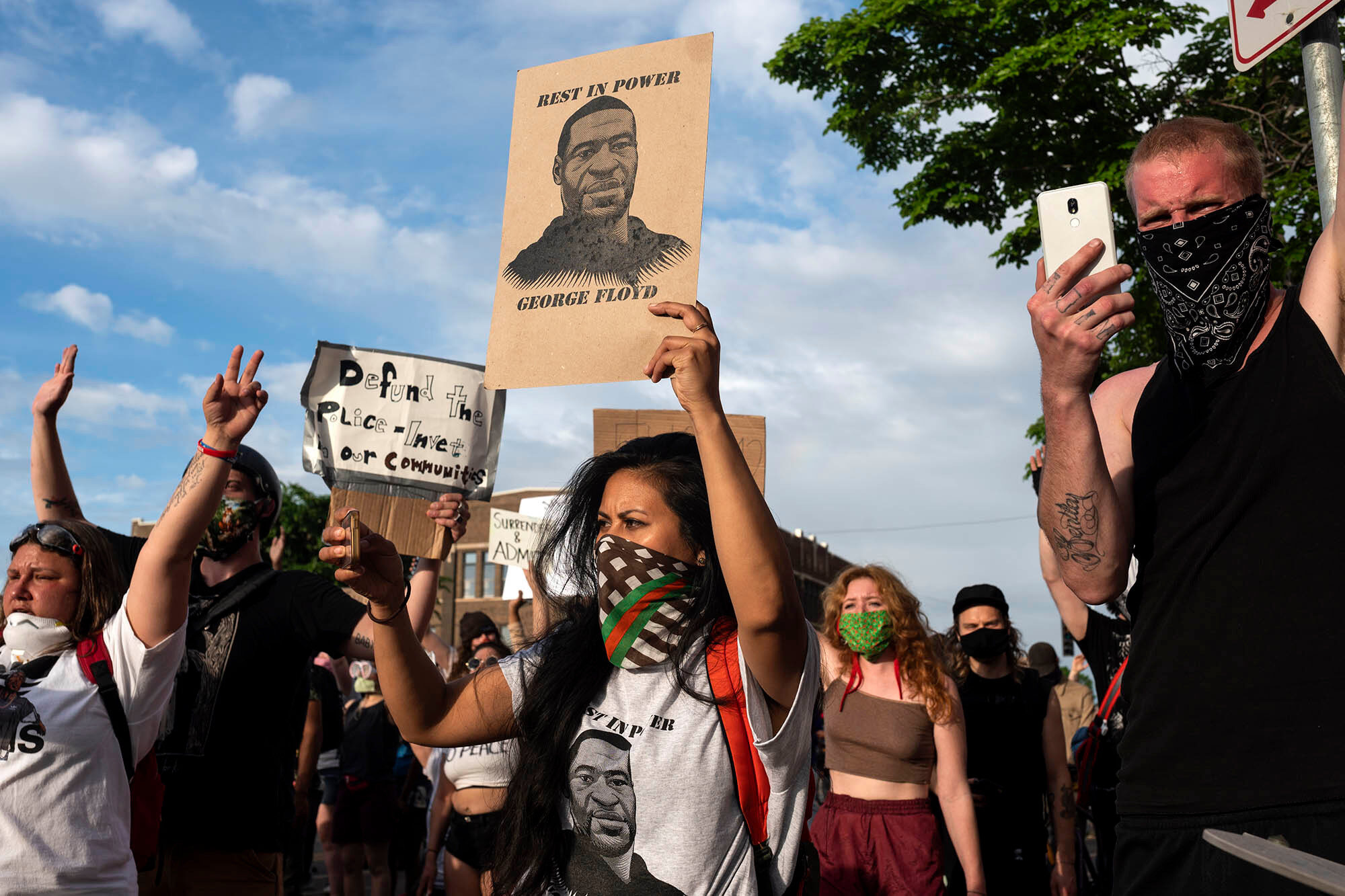 Click to enlarge Protesters in Minneapolis