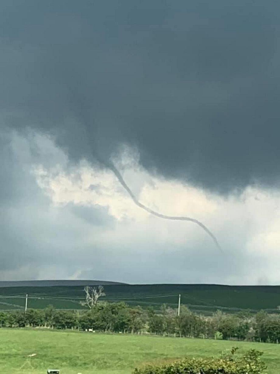 The funnel cloud was spotted over Ingleton