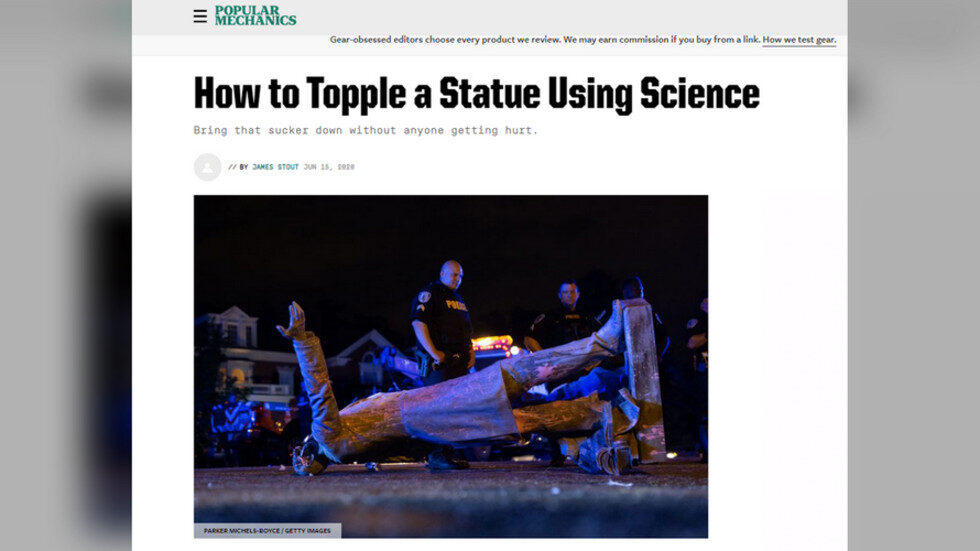 Click to enlarge topple statues Popular Mechanics