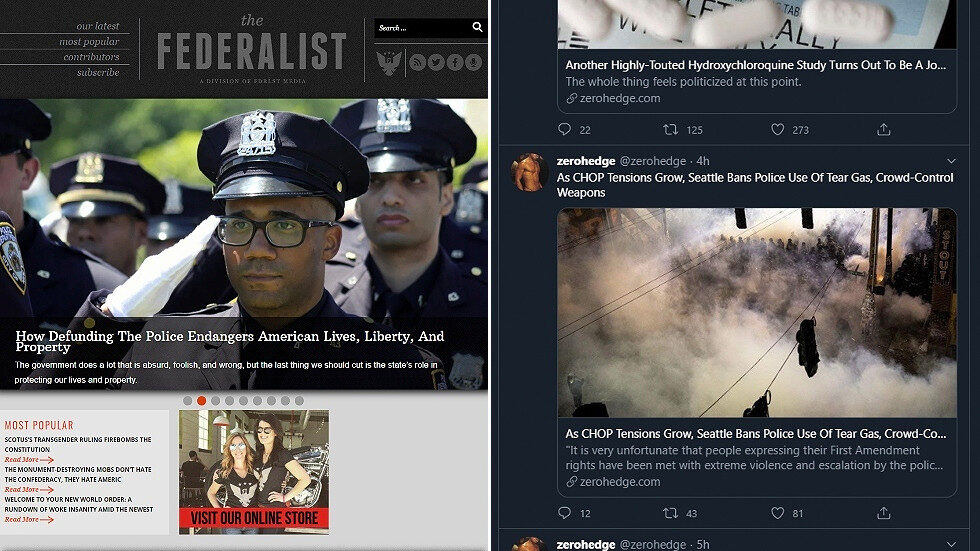 Click to enlarge Federalist ZeroHedge NBC deplatform google