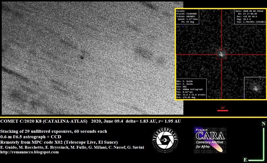 Click to enlarge Comet C/2020 K8 Catalina-Atlas