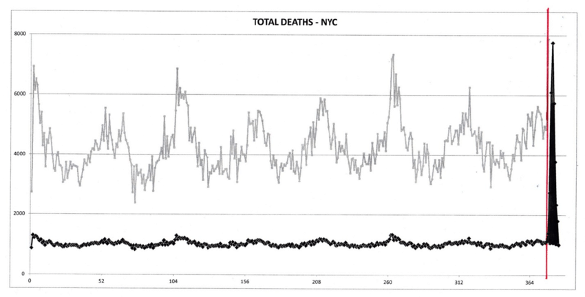 NYC deaths covid-19 graph