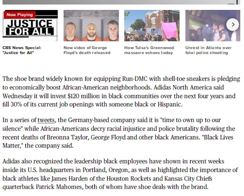 Click to enlarge And it is not only in the USA. Check out what Adidas in Germany has been up to: