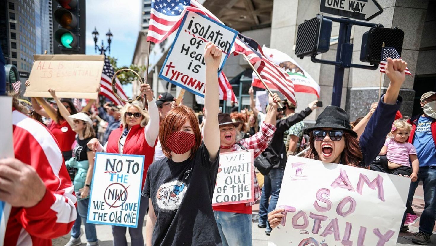 Click to enlarge Demonstrators in San Diego, CA