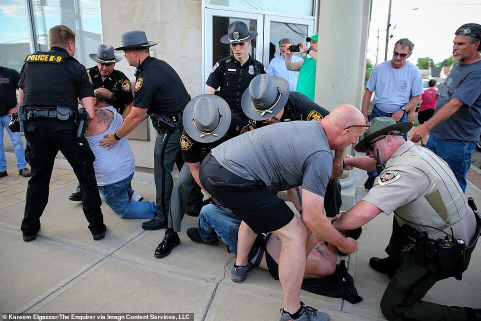 Click to enlarge counter protest violence
