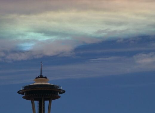 Fire rainbow over Seattle, WA
