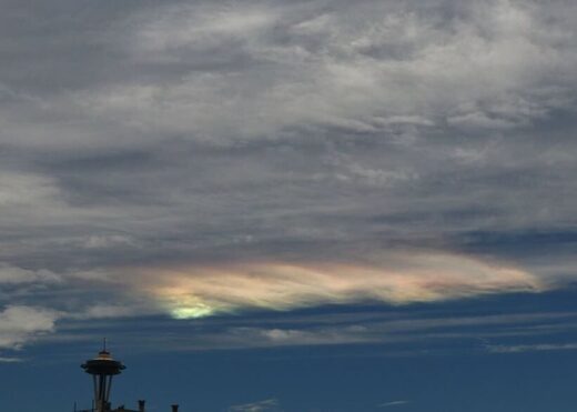 Fire rainbow over Seattle, WA