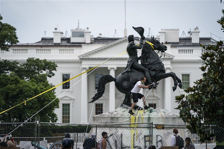 Click to enlarge Andrew Jackson vandalism Washington DC