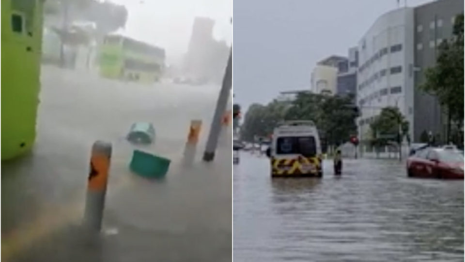 Flash floods strike Singapore after intense downpour