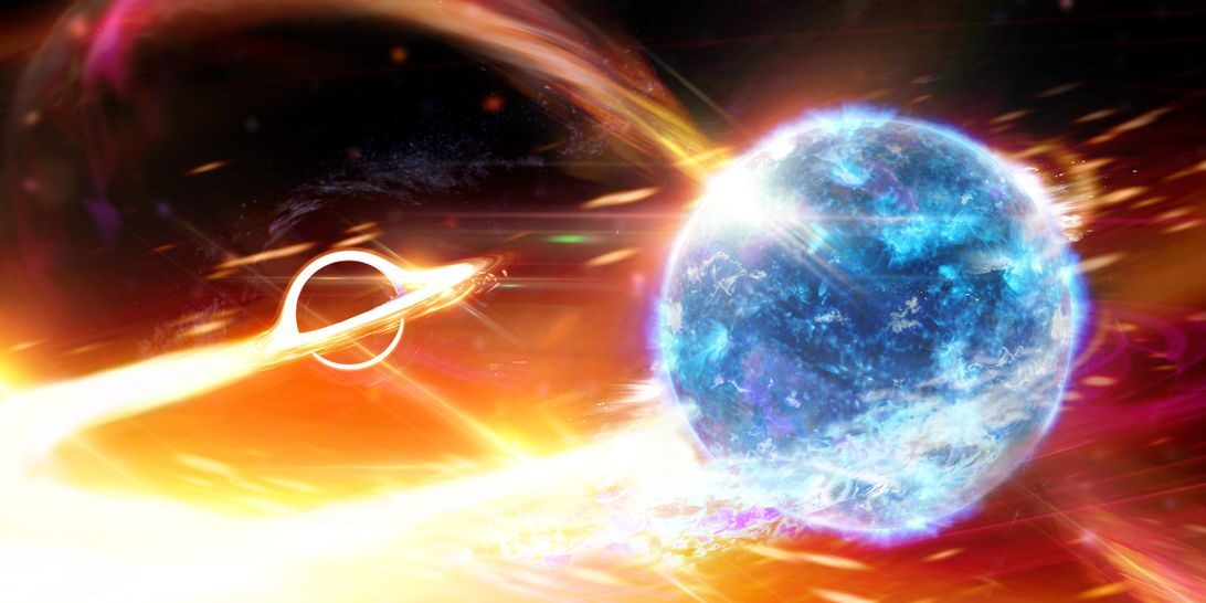 A black hole and a neutron star collision