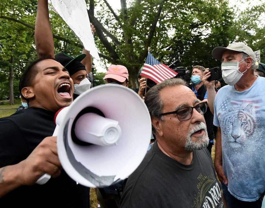 New Haven Columbus statue protests