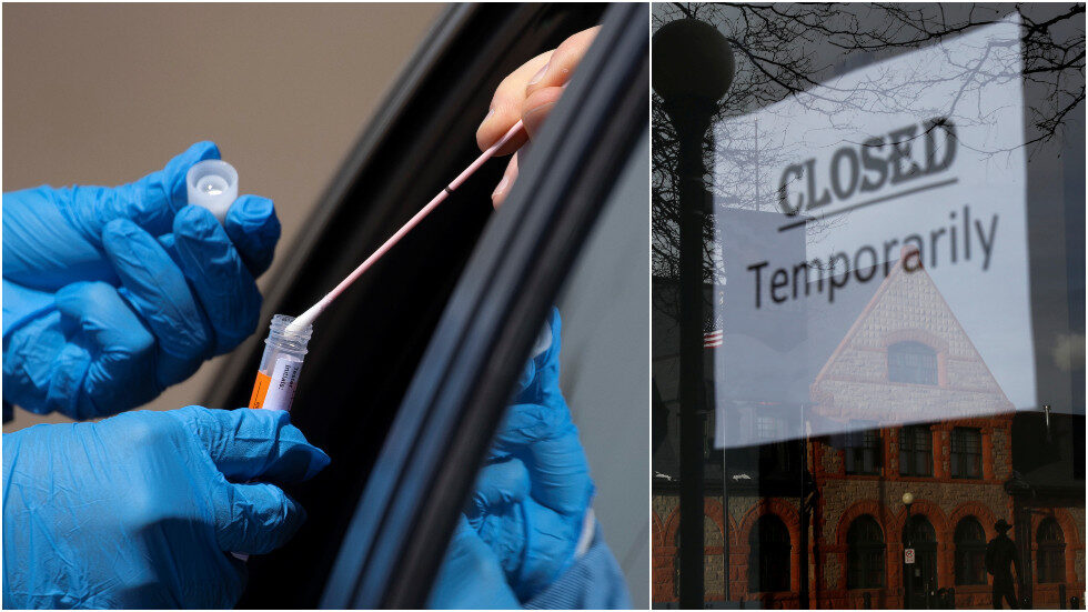coronavirus test, closed store