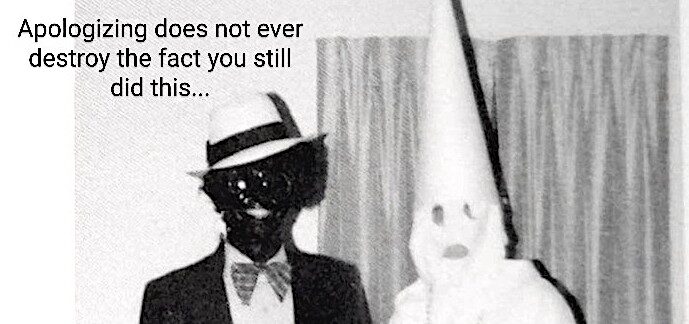 Click to enlarge blackface/white hood