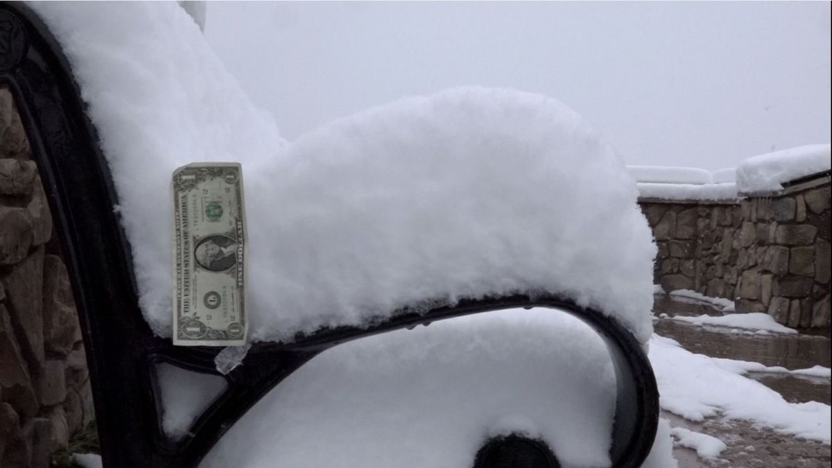 Click to enlarge Galena Summit saw more than 6 inches of snow on Monday, an uncommon occurrence at the end of June in Idaho.