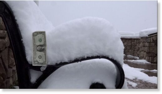 Galena Summit saw more than 6 inches of snow on Monday, an uncommon occurrence at the end of June in Idaho.