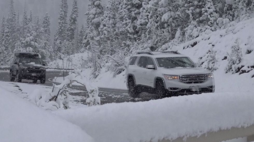Click to enlarge Galena Summit saw more than 6 inches of snow
