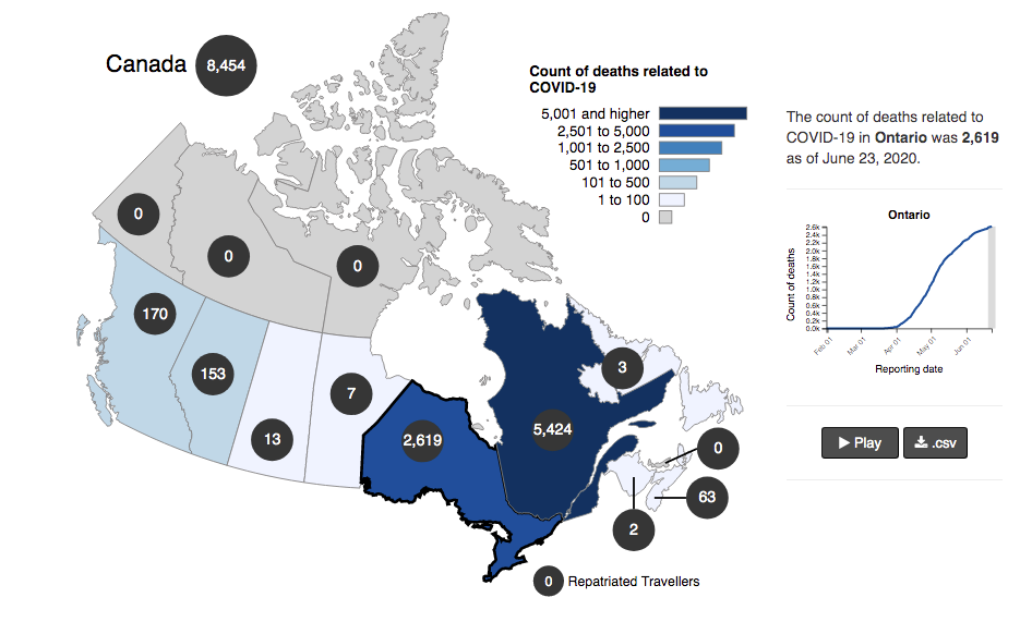 canada covid map