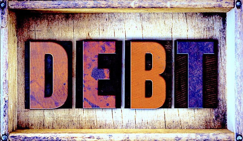 Debt sign