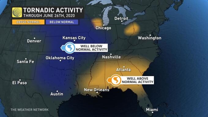 Tornado activity US