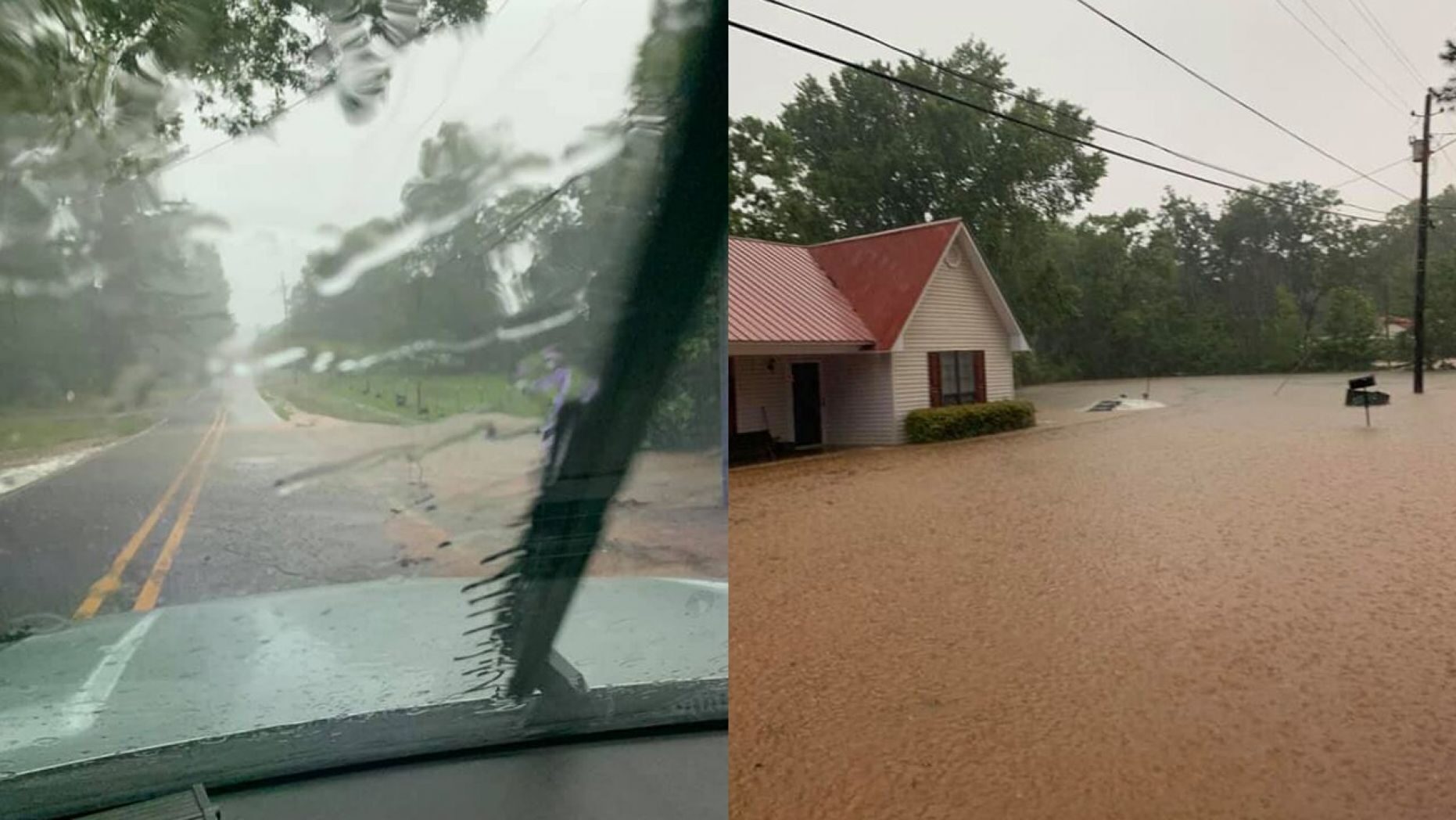 Click to enlarge Floodwaters overtook roads and left some vehicles stranded on Wednesday as drenching storms pounded northern Mississippi.