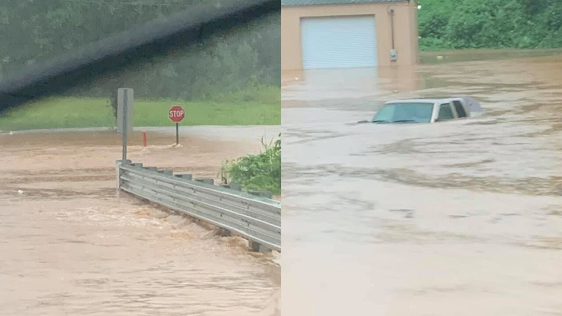 Click to enlarge Floodwaters overtook roads and left some vehicles stranded on Wednesday as drenching storms pounded northern Mississippi.