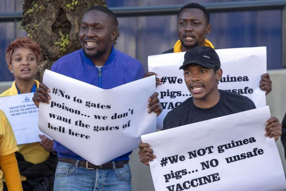 Click to enlarge protest south africa covid-19 vaccine