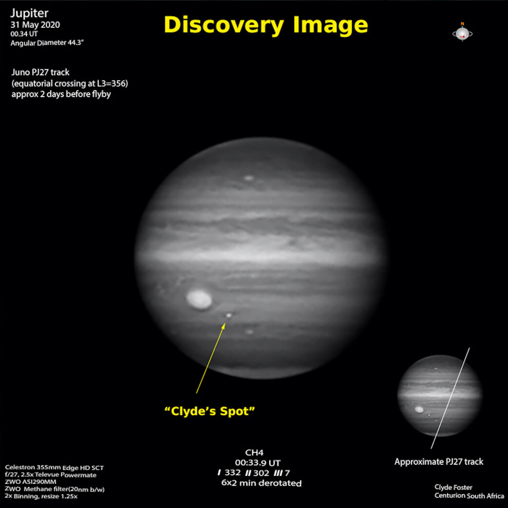 Click to enlarge Clyde Spot on Jupiter