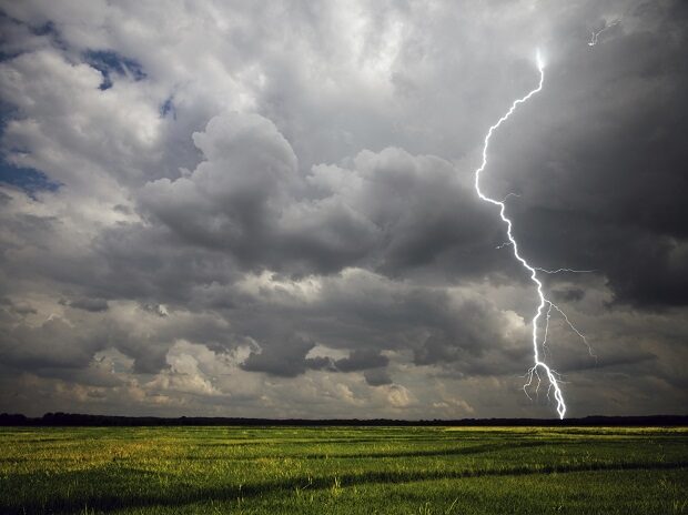 Rainfall was recorded at isolated places in Uttar Pradesh, where at least 23 people were killed and 29 others injured after being struck by lightning.