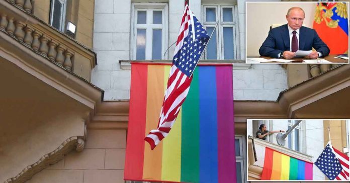 putin rainbow flag