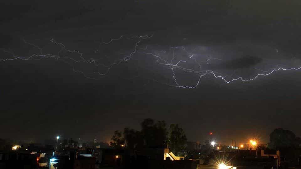 Click to enlarge On Saturday, IMD warned that intense thunderstorms and lightning are likely over south-east Uttar Pradesh, Bihar, east Rajasthan, Madhya Pradesh, Chhattisgarh, Jharkhand, east Vidarbha and Odisha during the following 12 hours.
