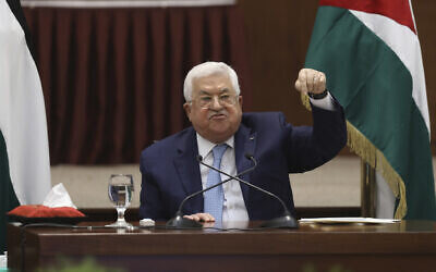 Click to enlarge President Mahmoud Abbas