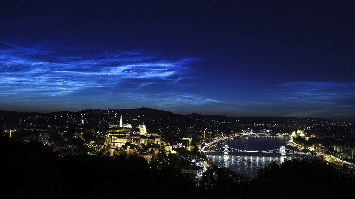 Click to enlarge Noctilucent Clouds on July 5, 2020 @ Budapest, Hungary