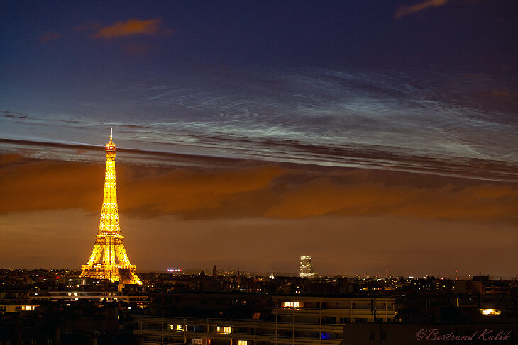 Click to enlarge Noctilucent clouds on July 5, 2020 @ Paris