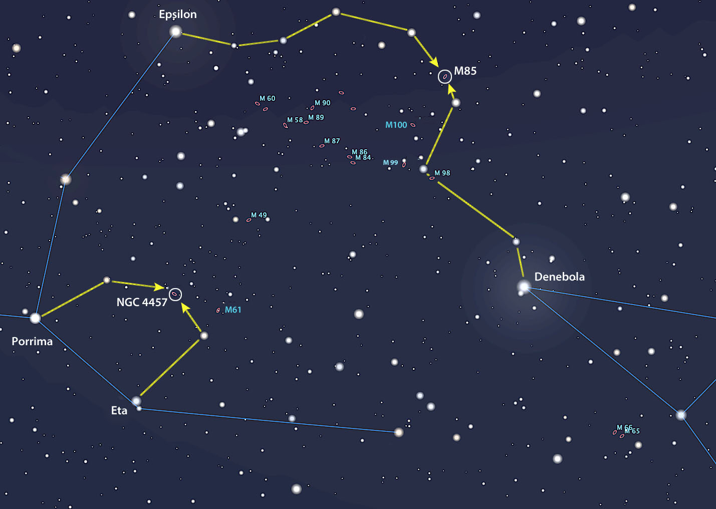 Click to enlarge Star Hopping Routes